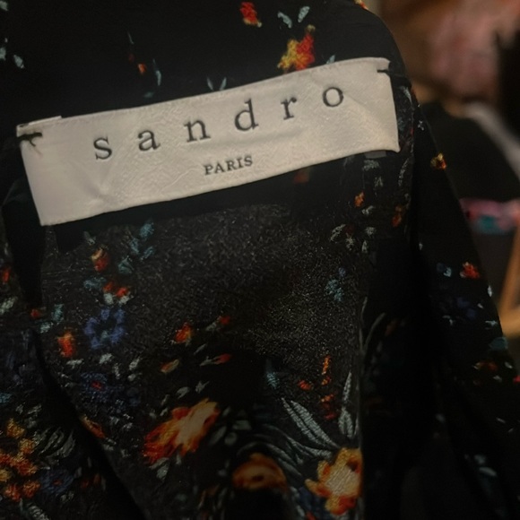 Sandro Paris Wrap Floral Print Asymmetrical Skirt - Picture 5 of 7